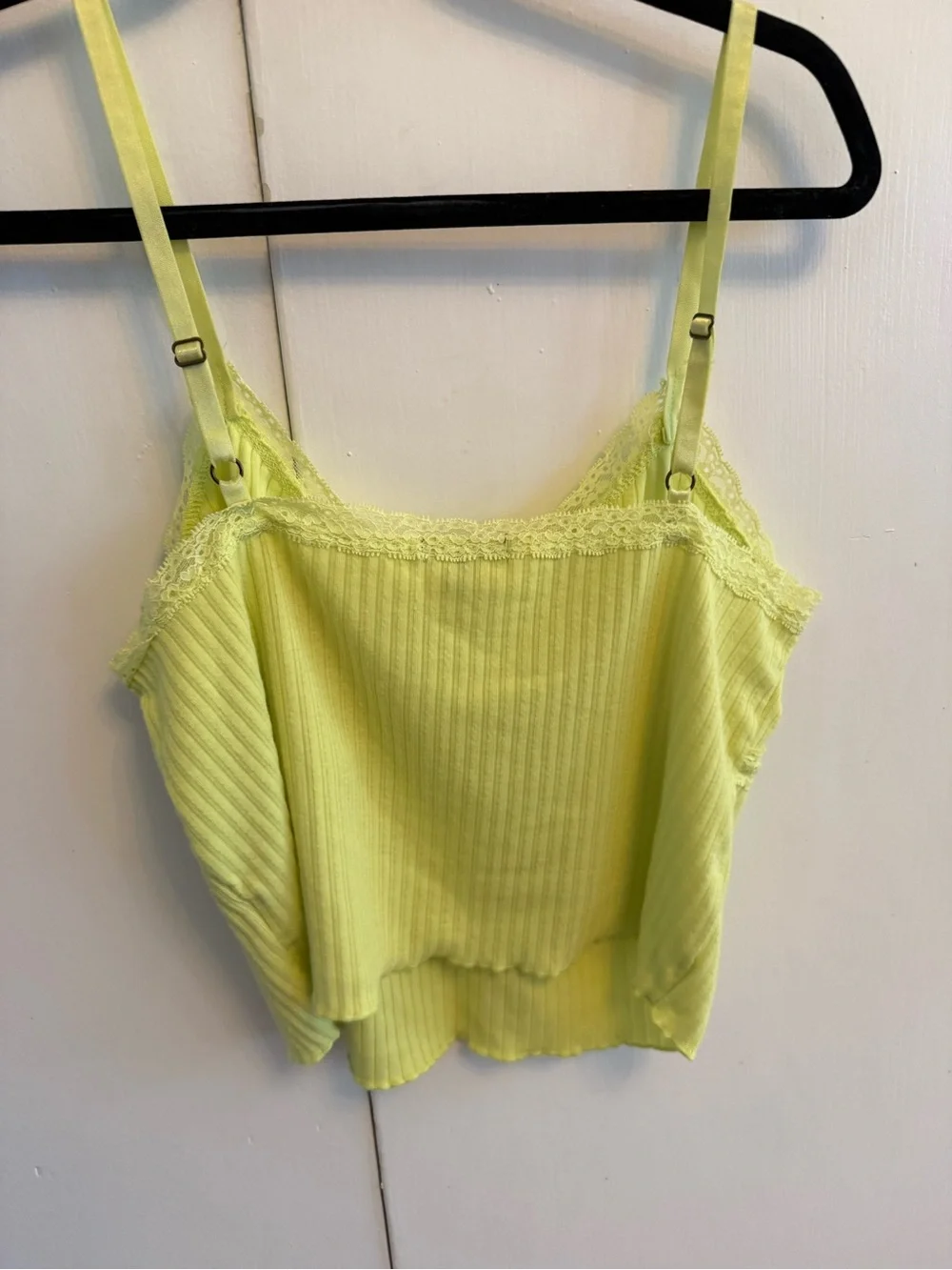 wild fable lime green Lace-Trim Ribbed Cami